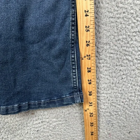 NYC The Perfect Jean Athletic Fit Mens 42X30 Blue Distressed Stretch 5 Pockets